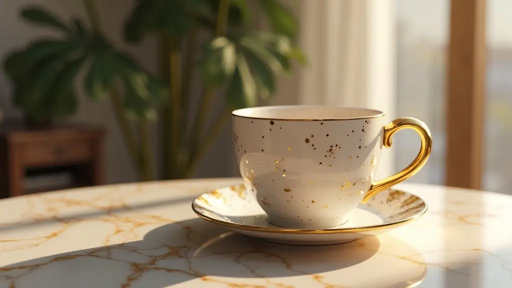 Luxury coffee cup design generated by GPT Image 1 AI Image to Image showing a creative product transformation