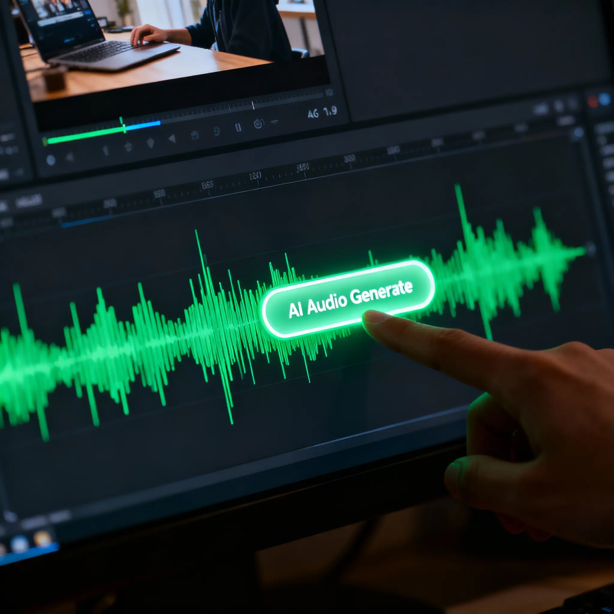 Demo of AI video sound generator creating synchronized audio and sound effects for video